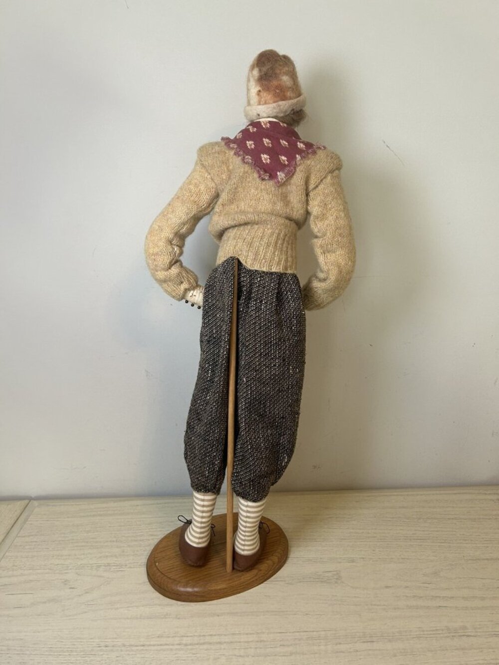 Akira Blount Doll Handmade Needle Sculpted Signed Vintage 24” With Stand - Picture 14 of 16